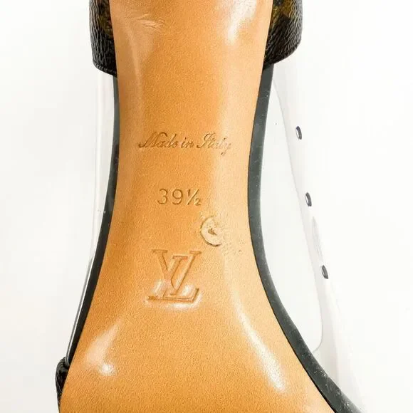Louis Vuitton LV Monogram Call Back Heels Pumps EU 39.5 US 9.5 - Picture 11 of 12